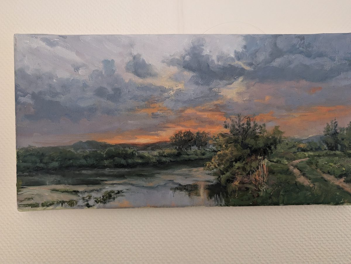 Uta Masch – Küstenpanorama, drei Gemälde in Reihe