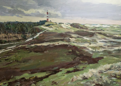 Tobias Duwe, Leuchtturm, Öl auf Leinwand, ca. 70 x 100 cm